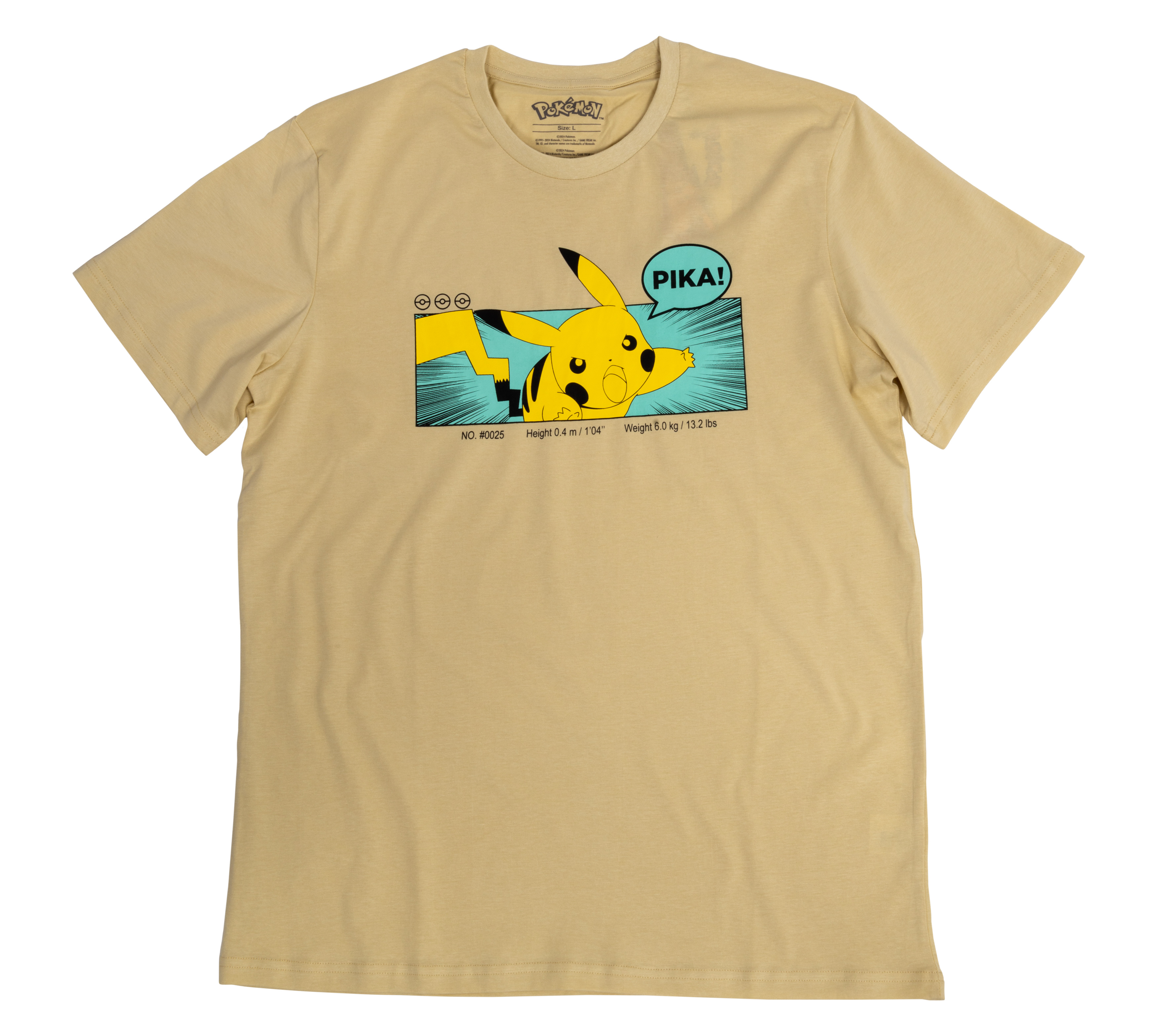 Pokémon - T-Shirt - Pikachu beige - M