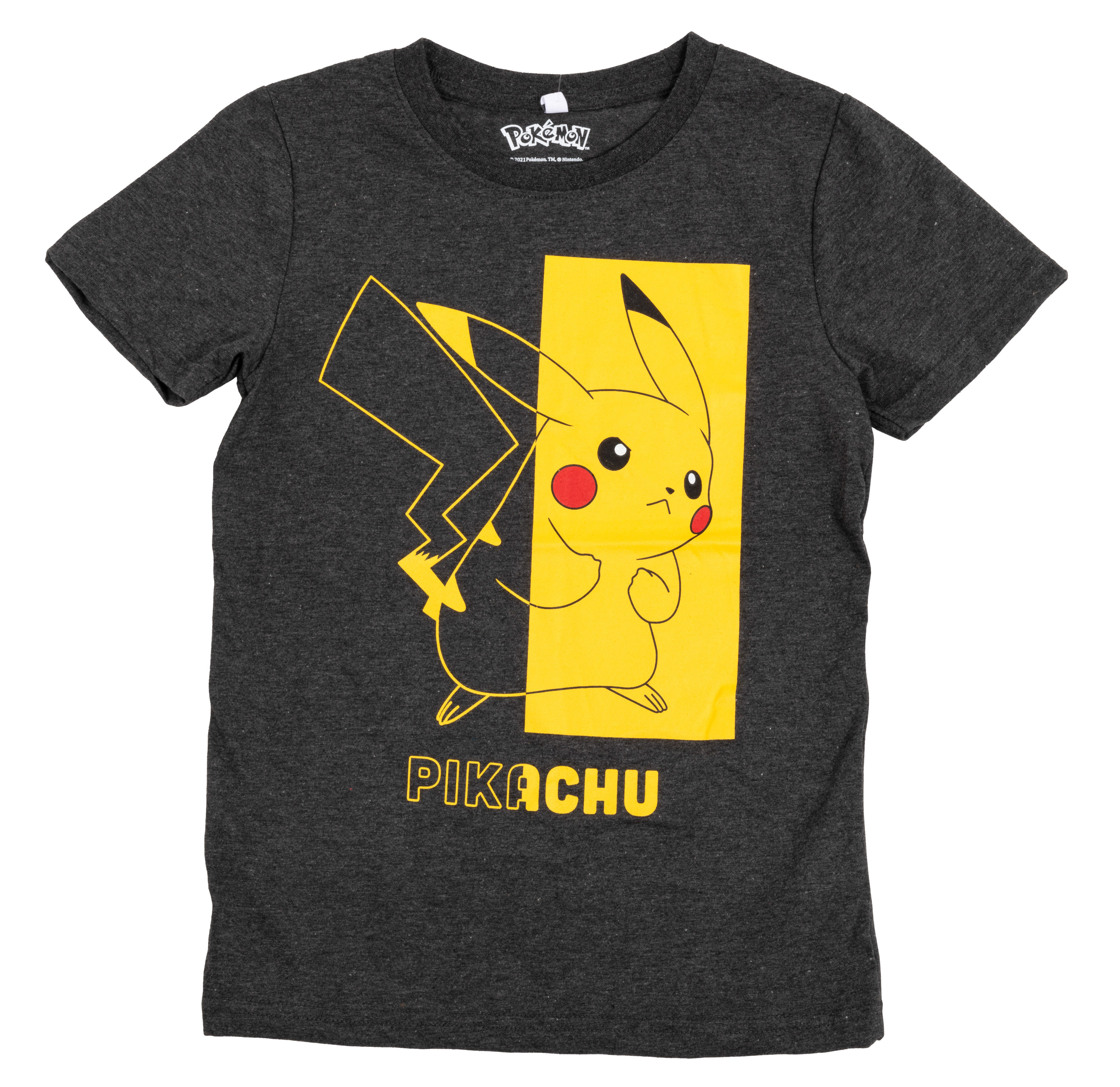 Pokémon - T-Shirt - Pikachu dunkelgrau 116 cm