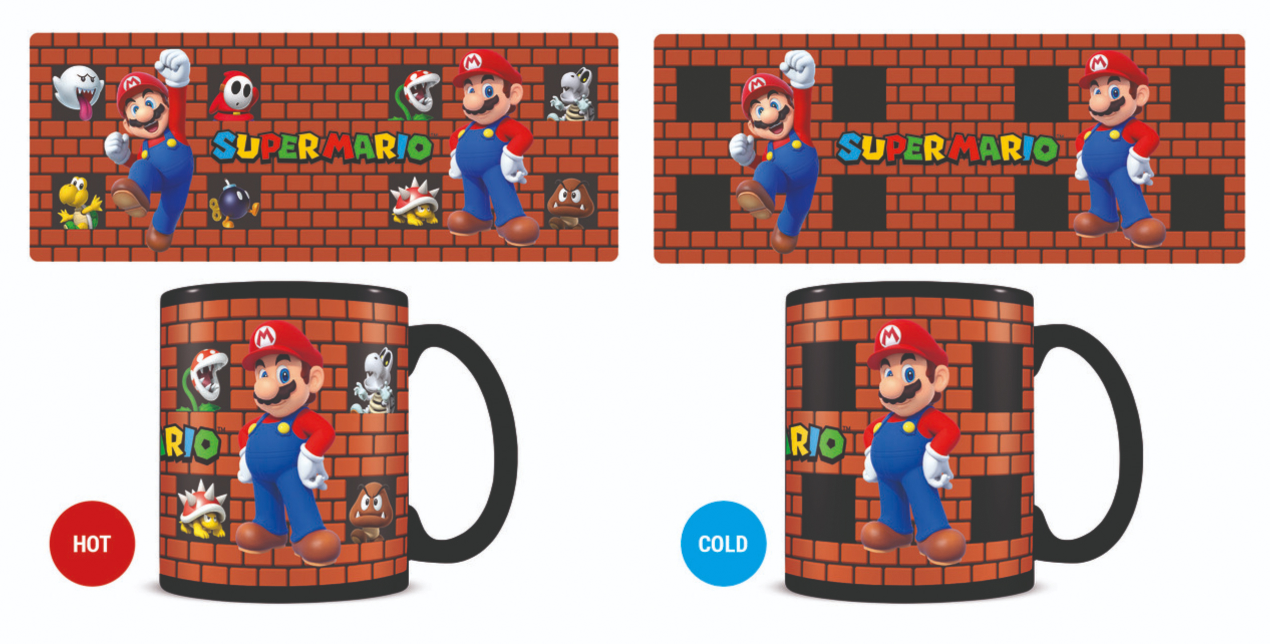 Thermoeffekt Tasse - Super Mario - Bricks