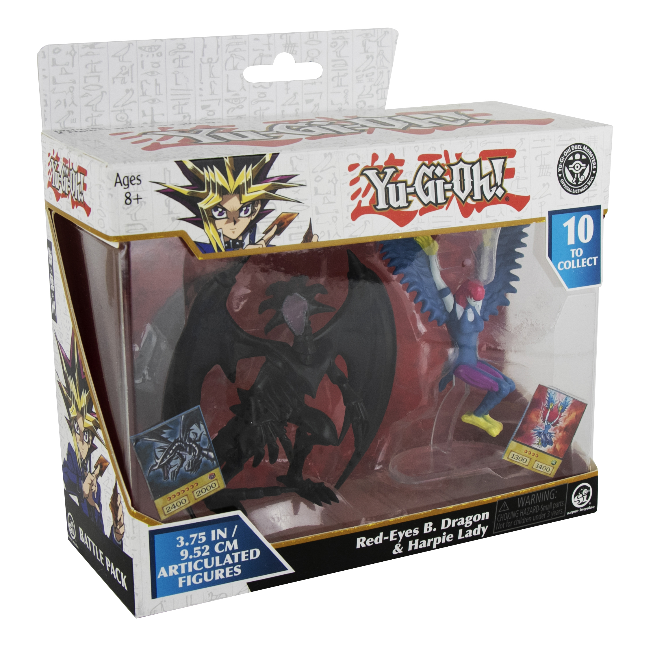 Yu-Gi-Oh! Battle Figur 2er Pack - Rotäugiger schwarzer Drache & Harpyie