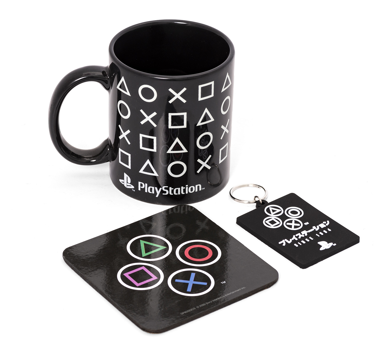 Geschenkset (Tasse, Untersetzer & Schlüsselanhänger) - PlayStation