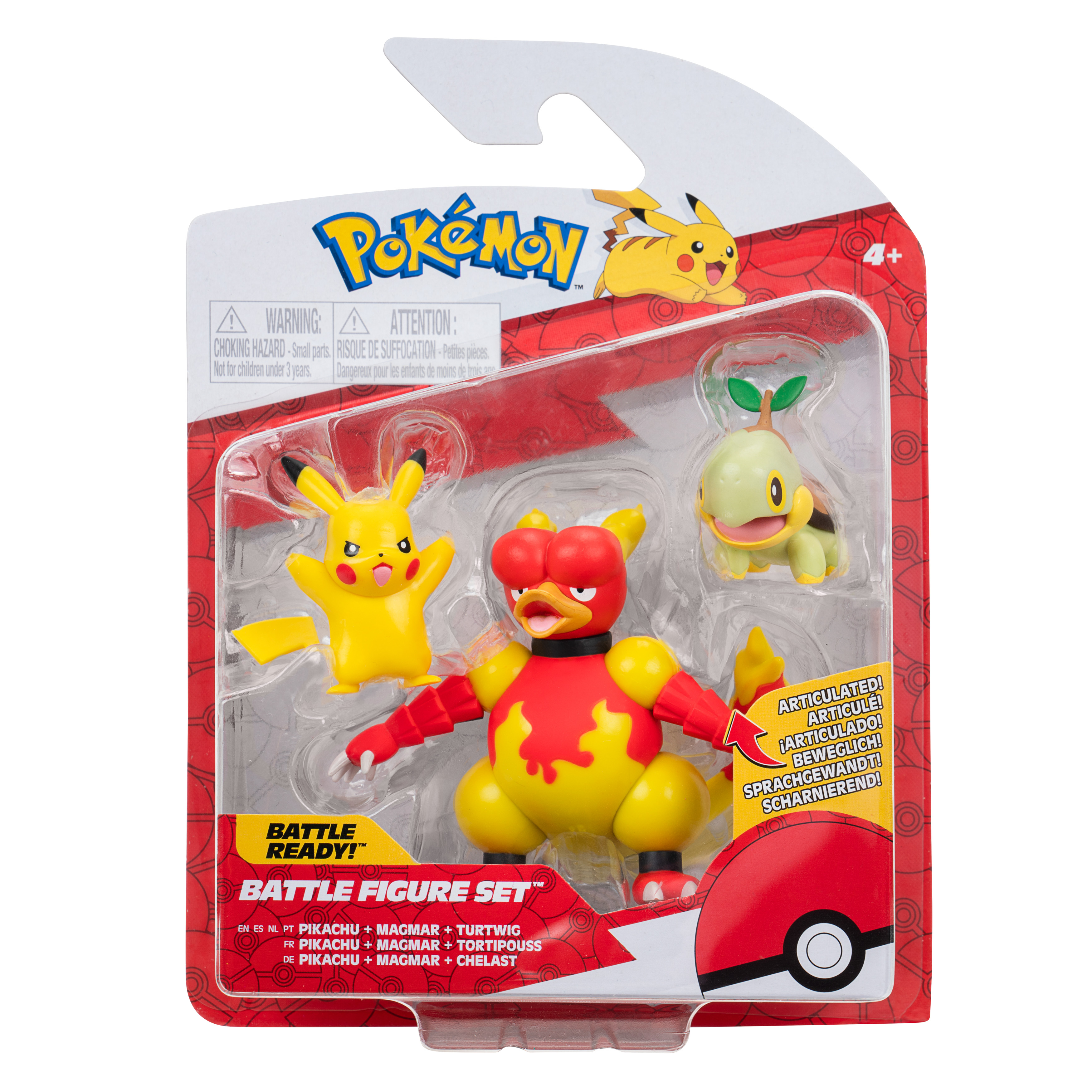 Pokémon - Battle Figur 3er Pack - Chelast, Pikachu#9 & Magmar Pokémon - Battle Figur 3er Pack - Chelast, Pikachu#9 & Magmar