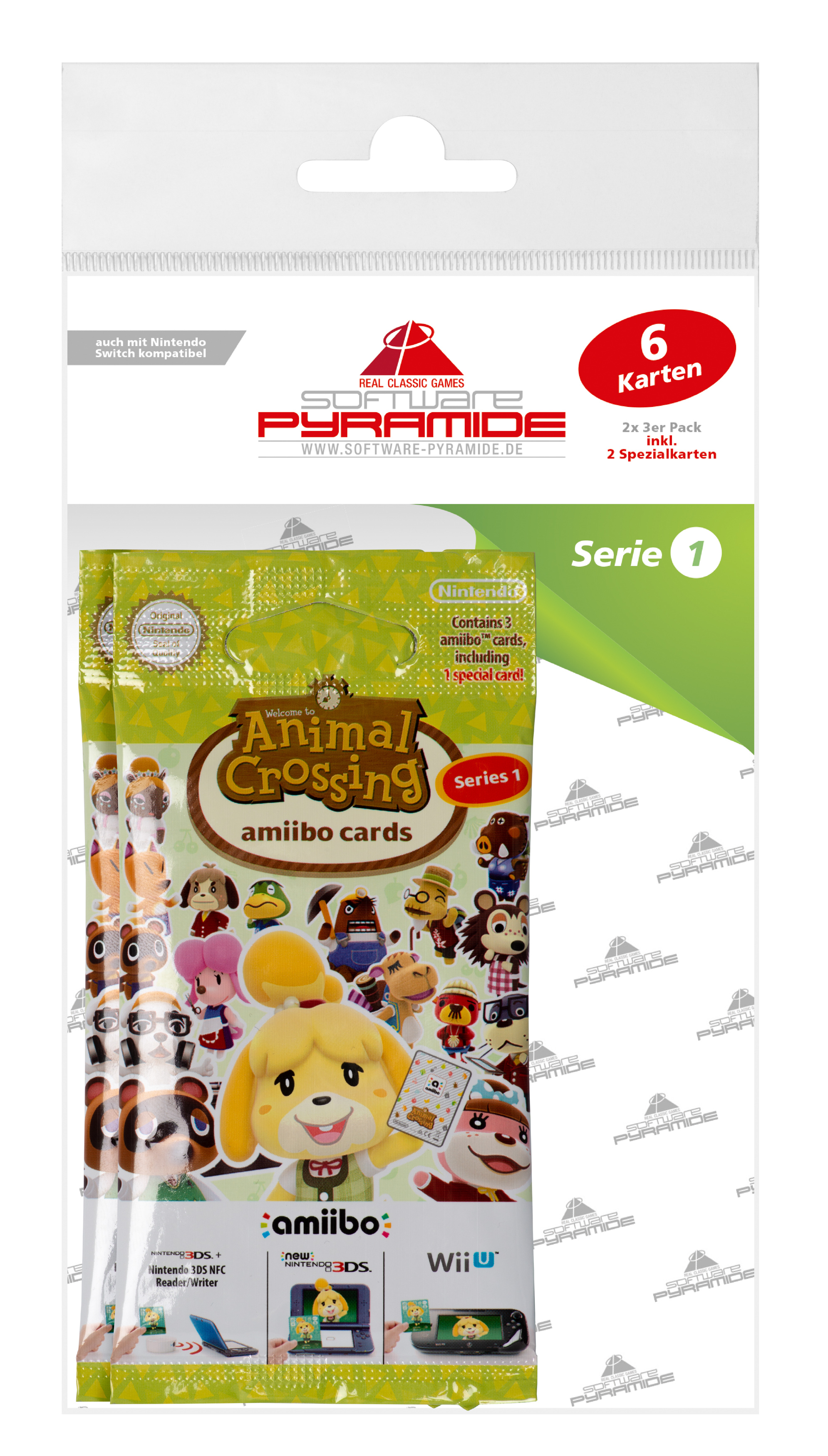 amiibo Animal Crossing - Serie 1 - 2x 3 Karten amiibo Animal Crossing - Serie 1 - 2x 3 Karten