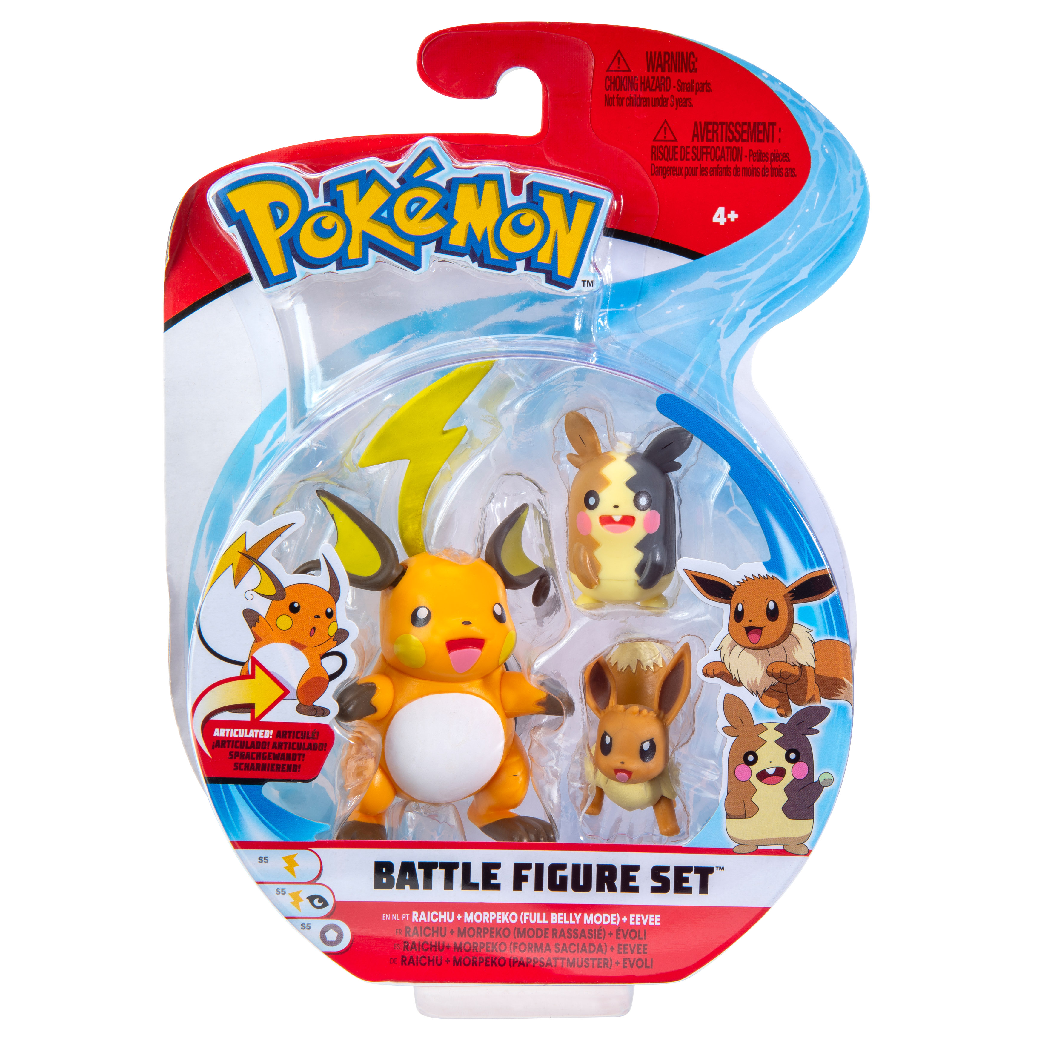 Pokémon - Battle Figur 3er Pack - Raichu, Morpeko & Evoli Pokémon - Battle Figur 3er Pack - Raichu, Morpeko & Evoli