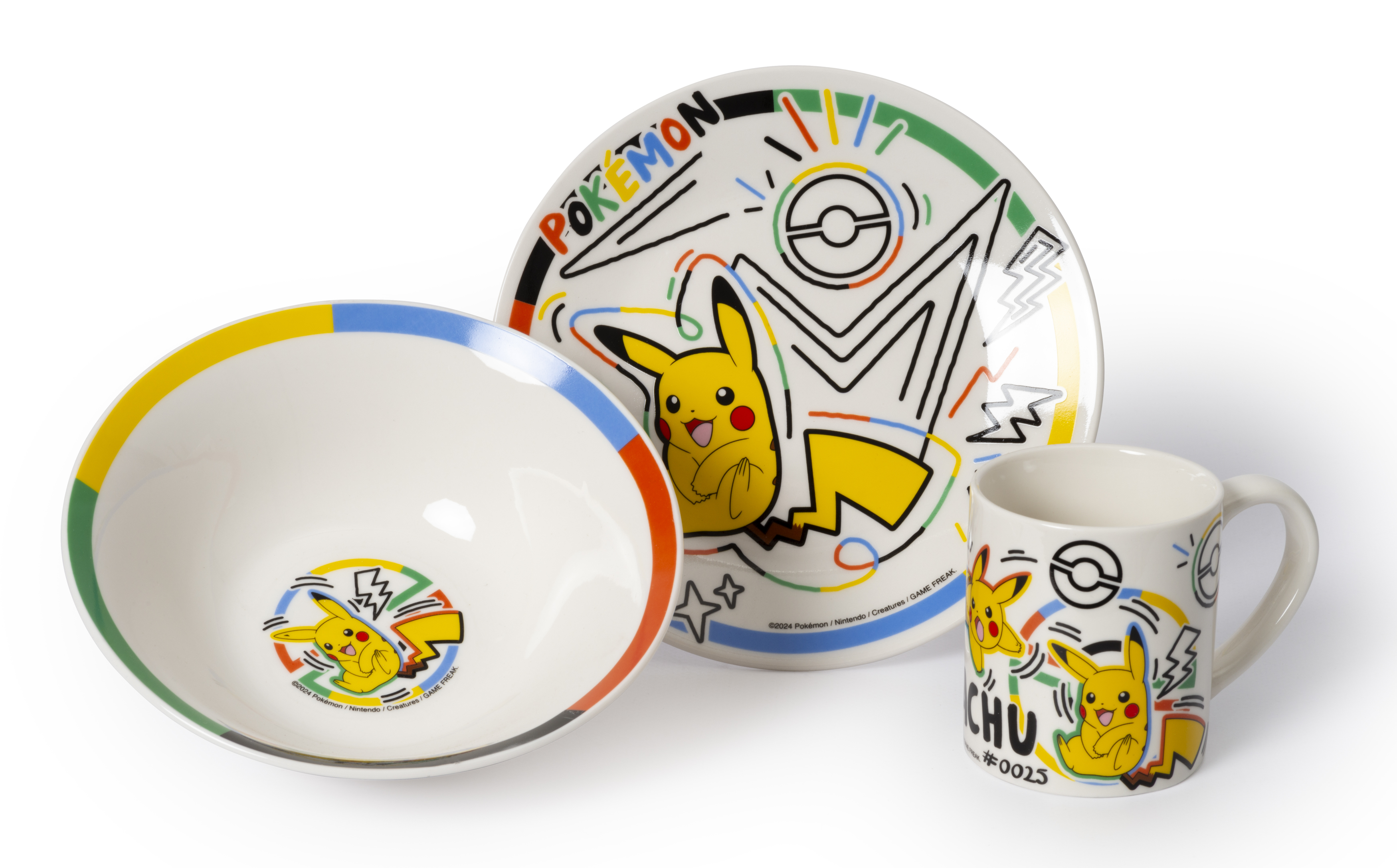 Pokémon - Rainbow Pikachu Frühstücksset