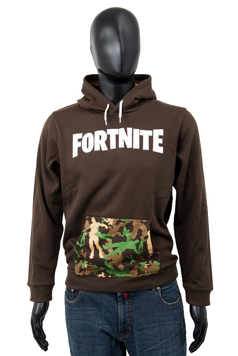 Fortnite Hoodie Kids Logo braun Größe 164