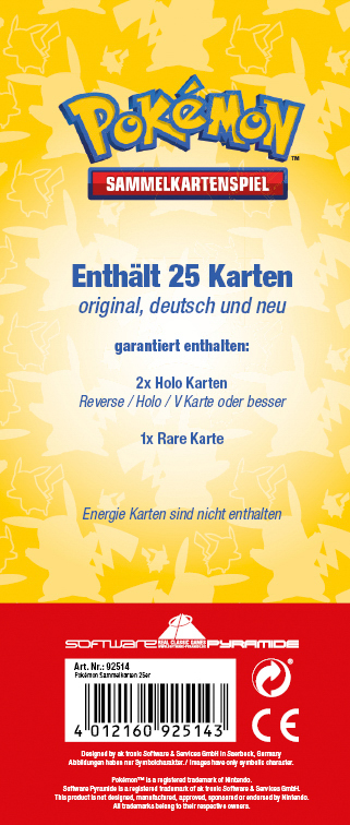 Pokémon Sammelkarten - 25 Karten