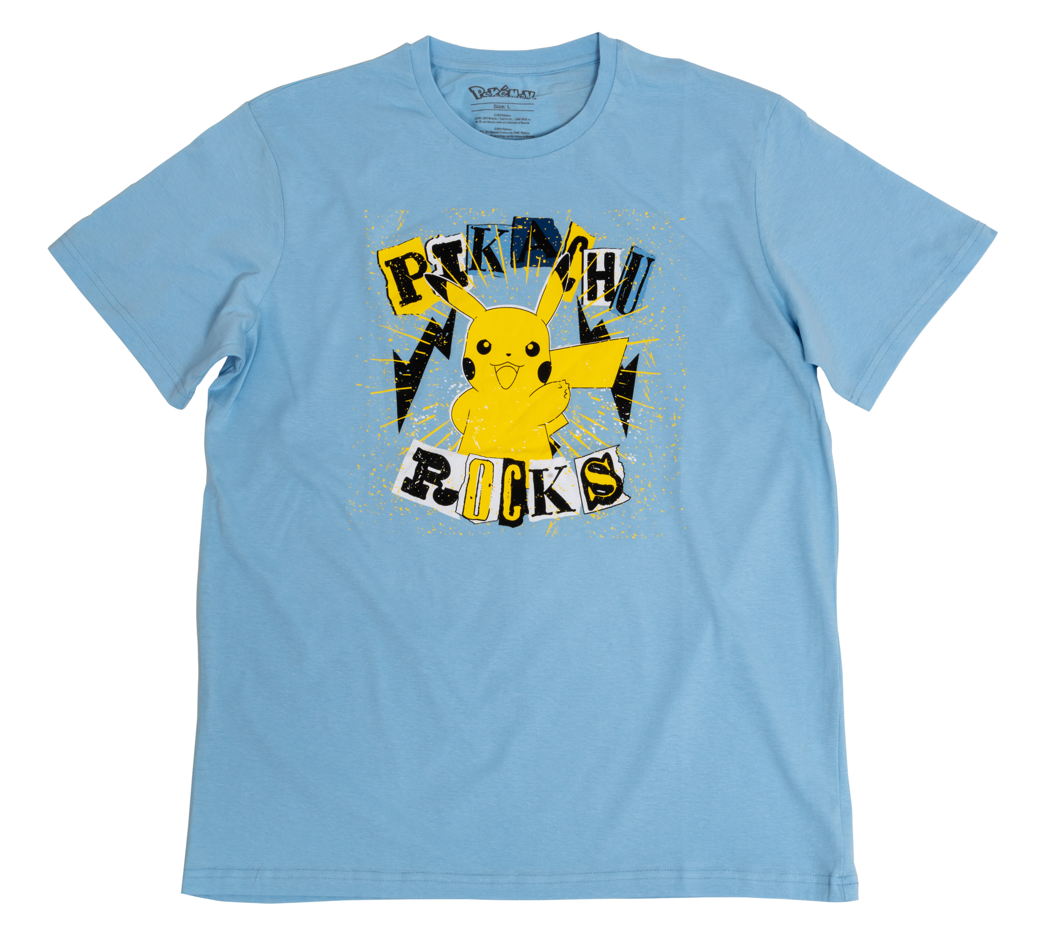 Pokémon - T-Shirt - Pikachu hellblau - M 