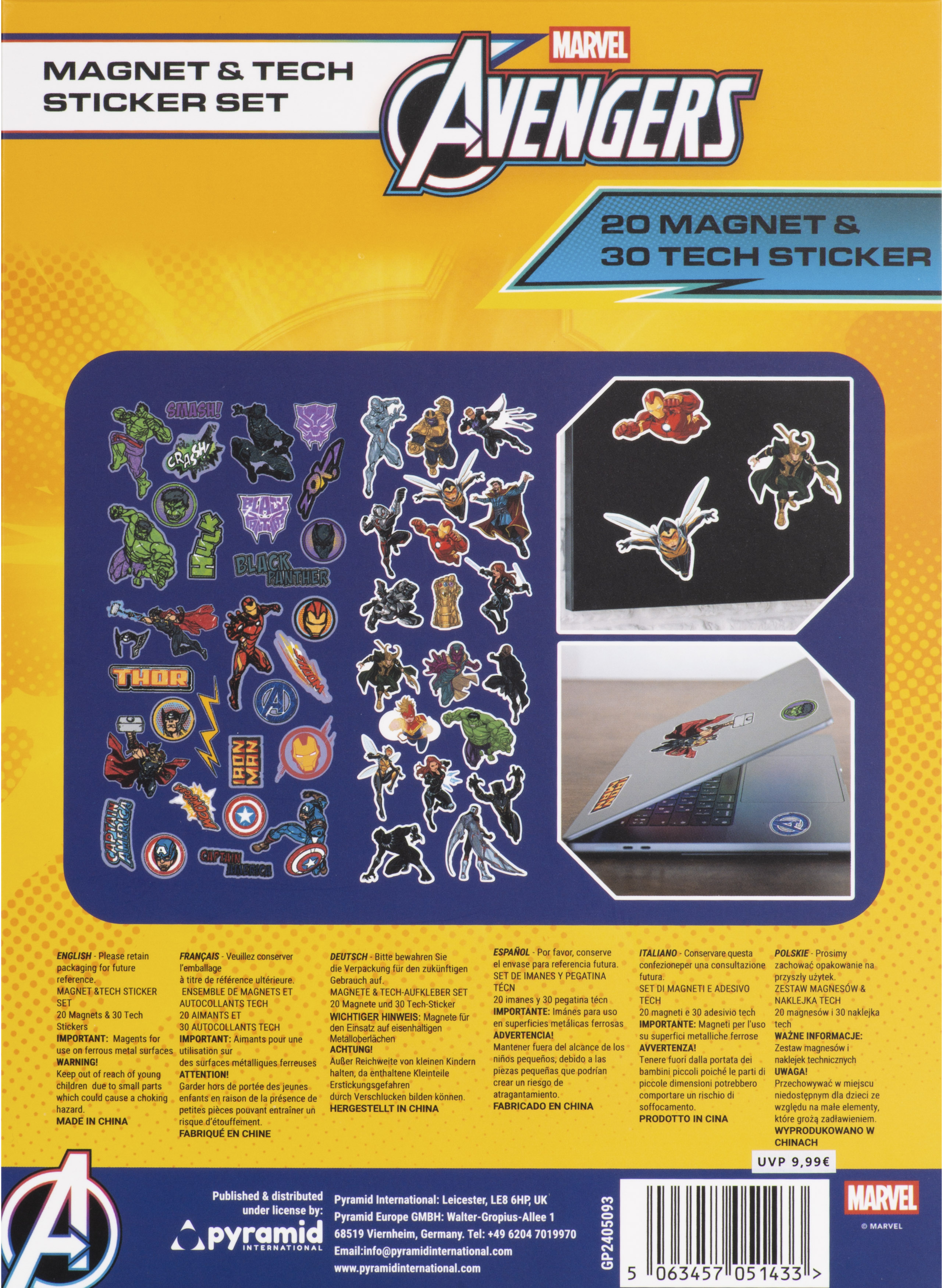 Avengers - Magnet & Tech Sticker Set