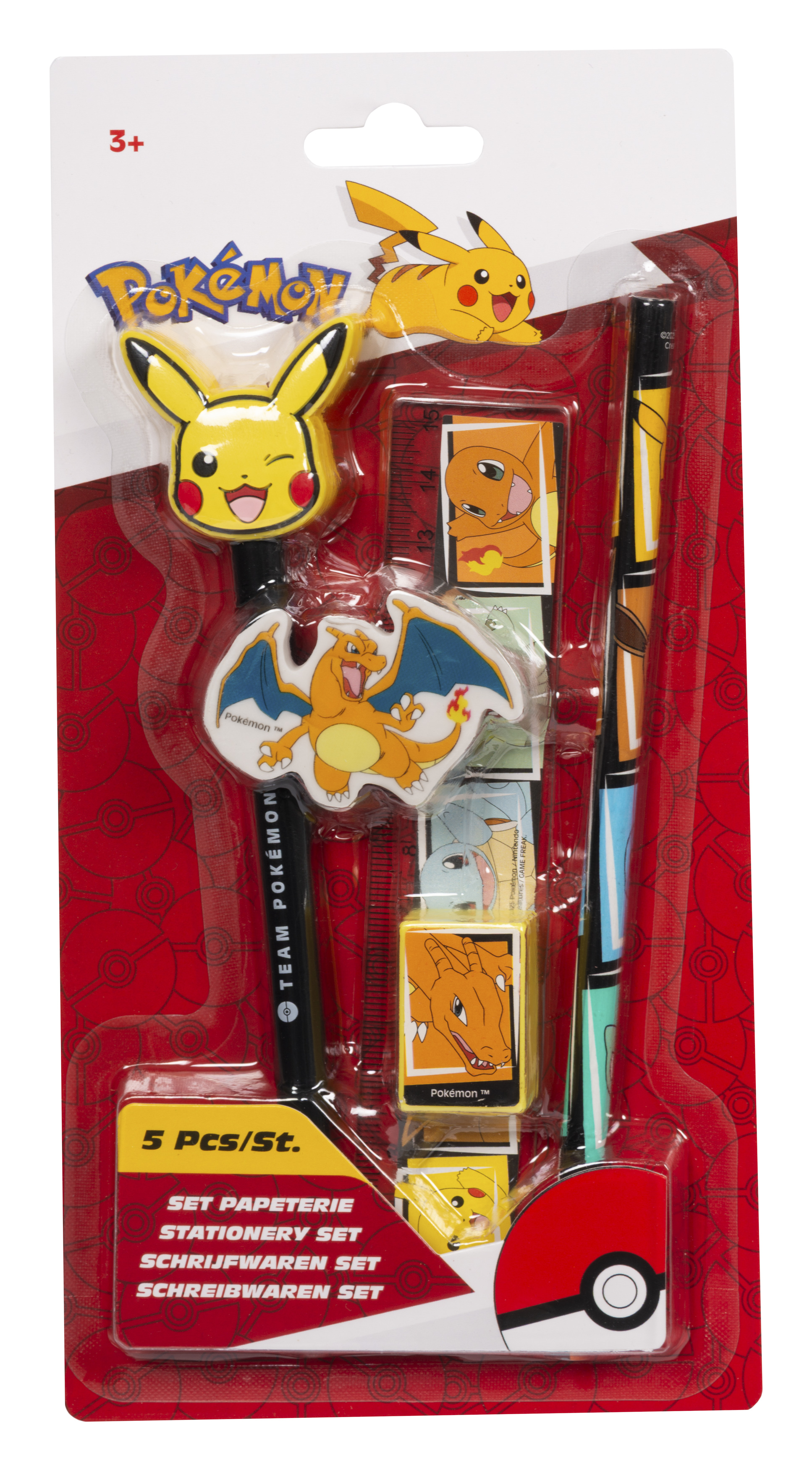 Pokémon - Schreibwaren 5er Set