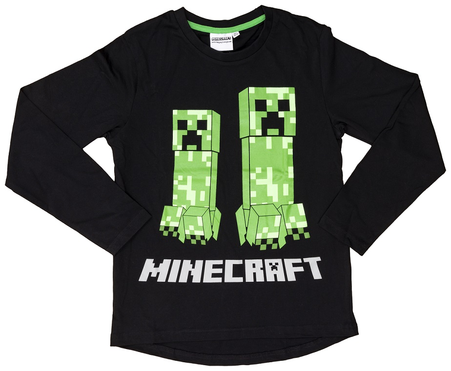 Sweatshirt Minecraft schwarz/grün Größe 116 Sweatshirt Minecraft schwarz/grün Größe 116