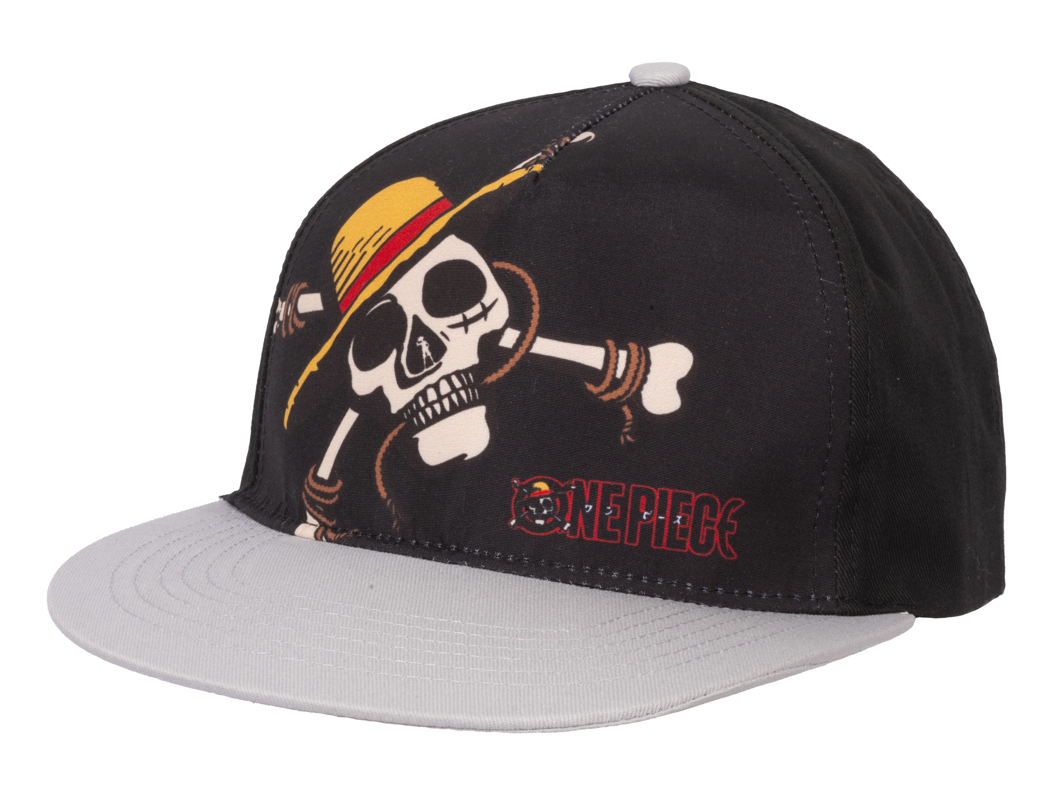 Kappe - One Piece - Totenkopf Motiv Schwarz
