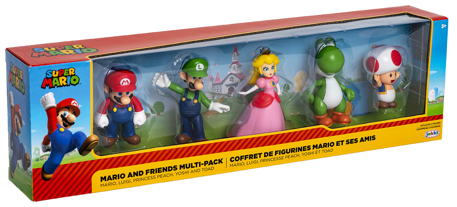 Super Mario - Mario & Friends Multi-Pack (5 Figuren à 6,5 cm) Super Mario - Mario & Friends Multi-Pack (5 Figuren à 6,5 cm)