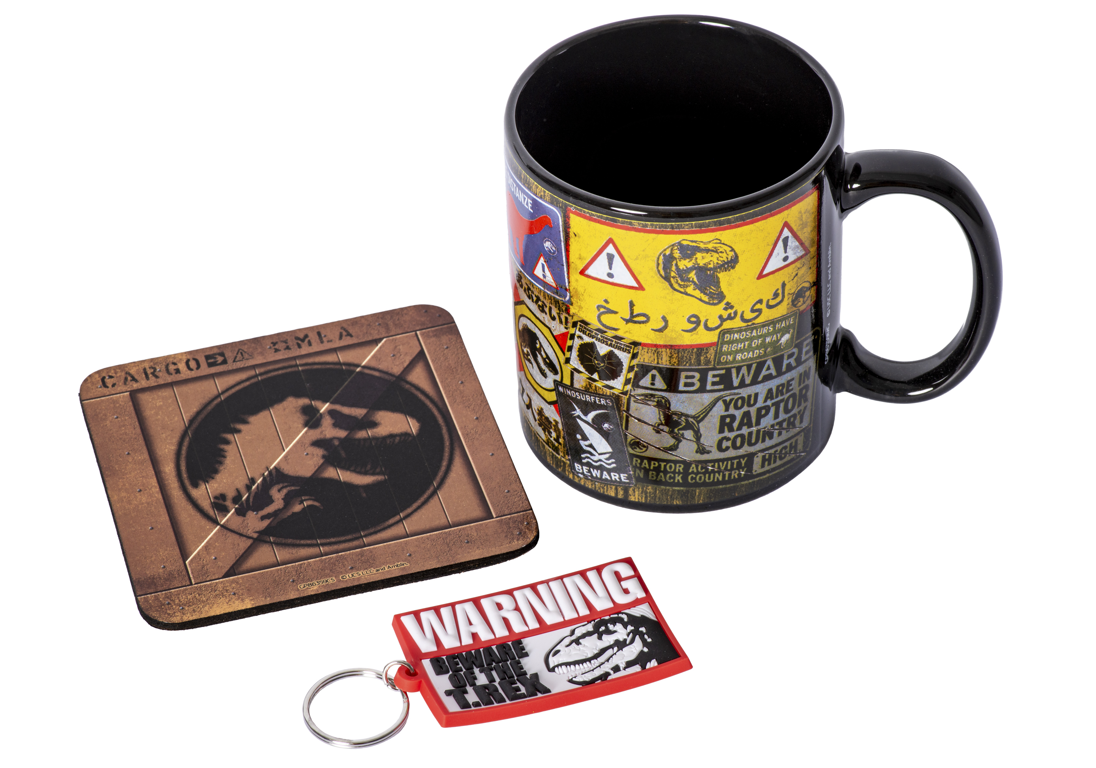 Geschenkset (Tasse, Untersetzer & Schlüsselanhänger) - Jurassic World Dominion