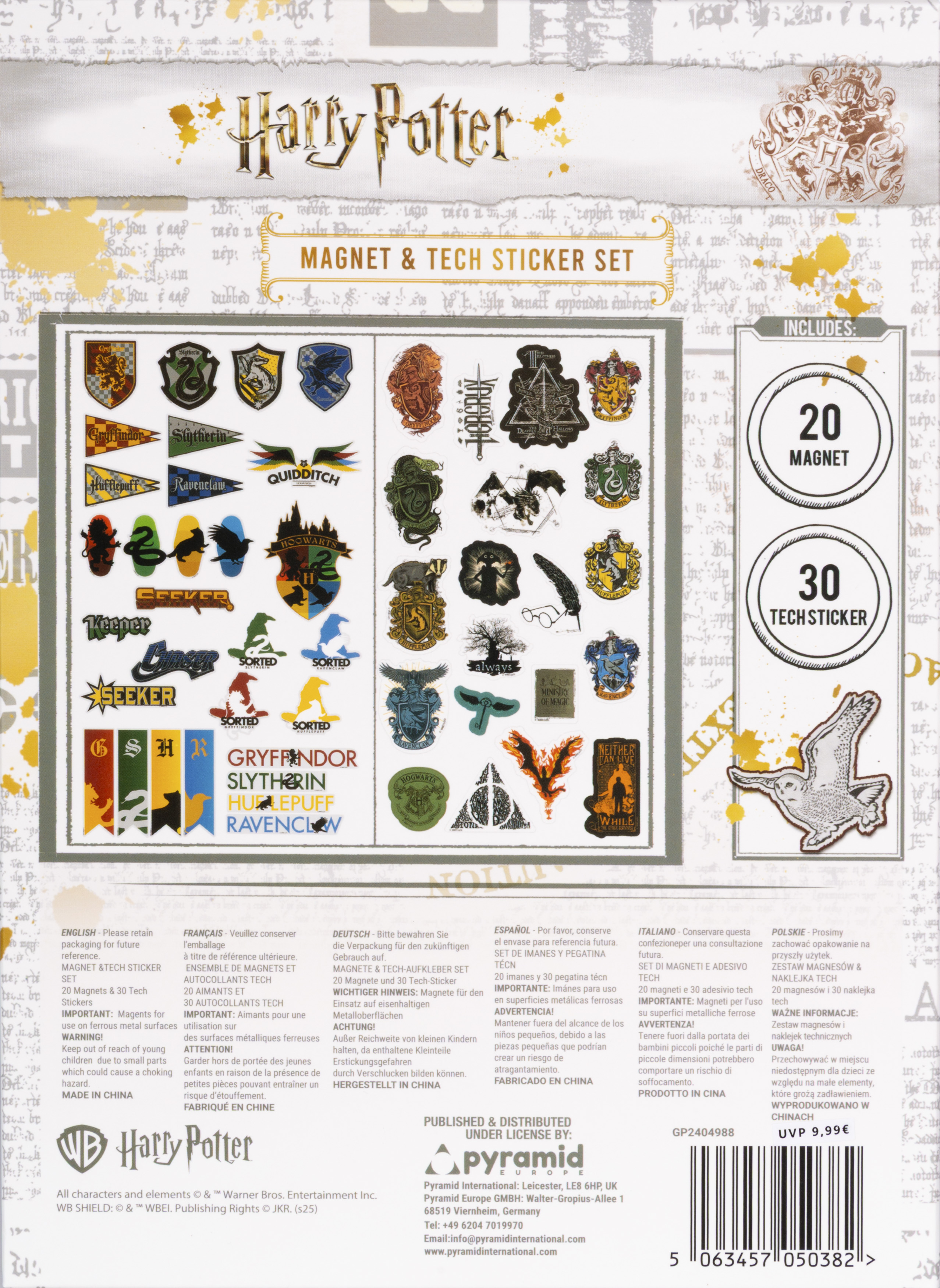 Harry Potter - Magnet & Tech Sticker Set