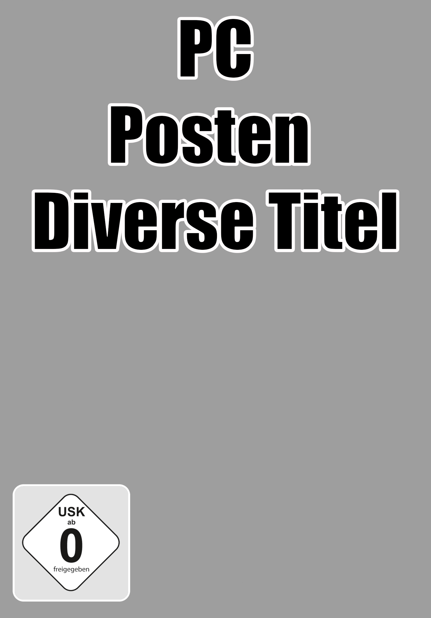 Posten PC DVD - USK 0