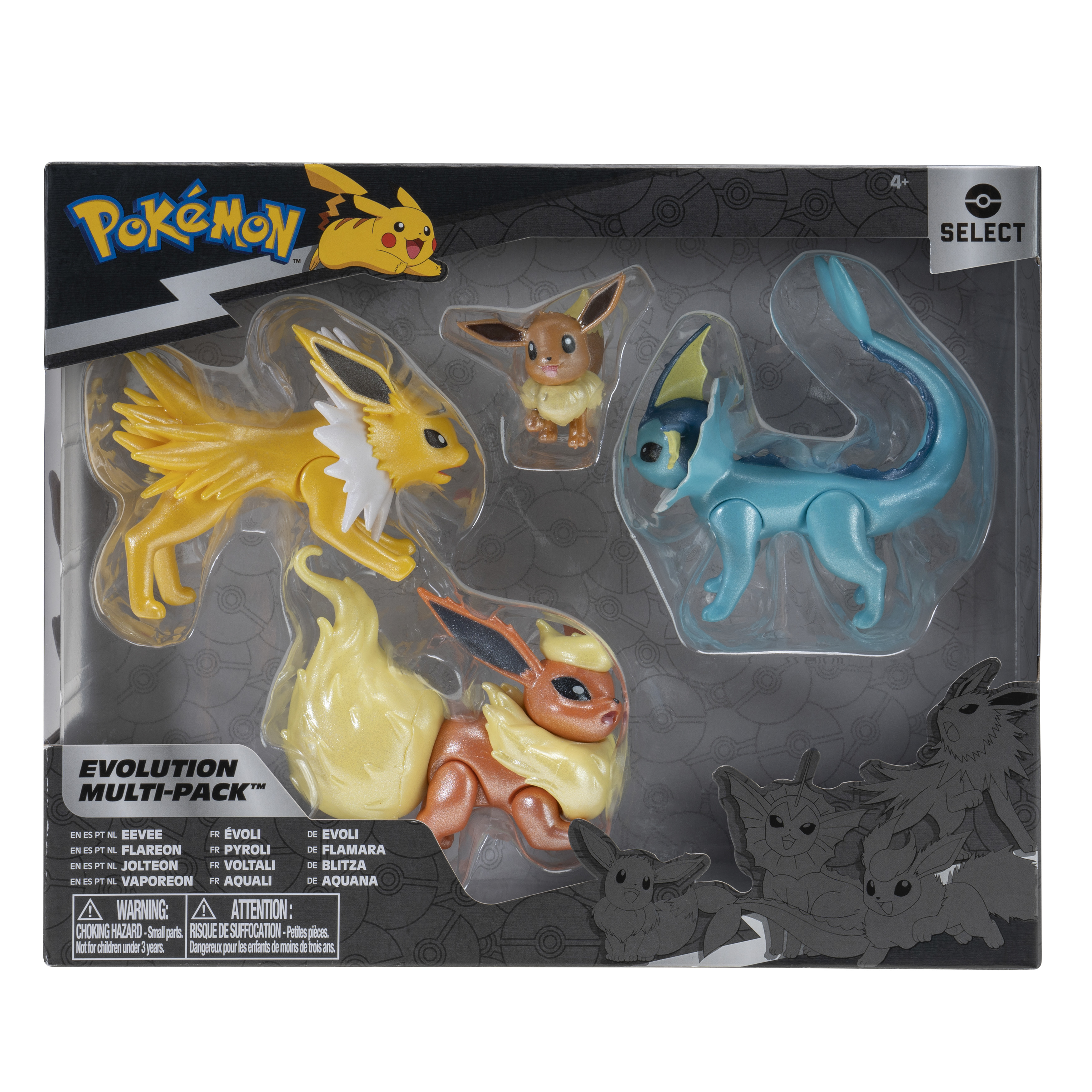 Pokémon - Select Entwicklungs Multipack - Evoli, Blitza, Aquana & Flamara