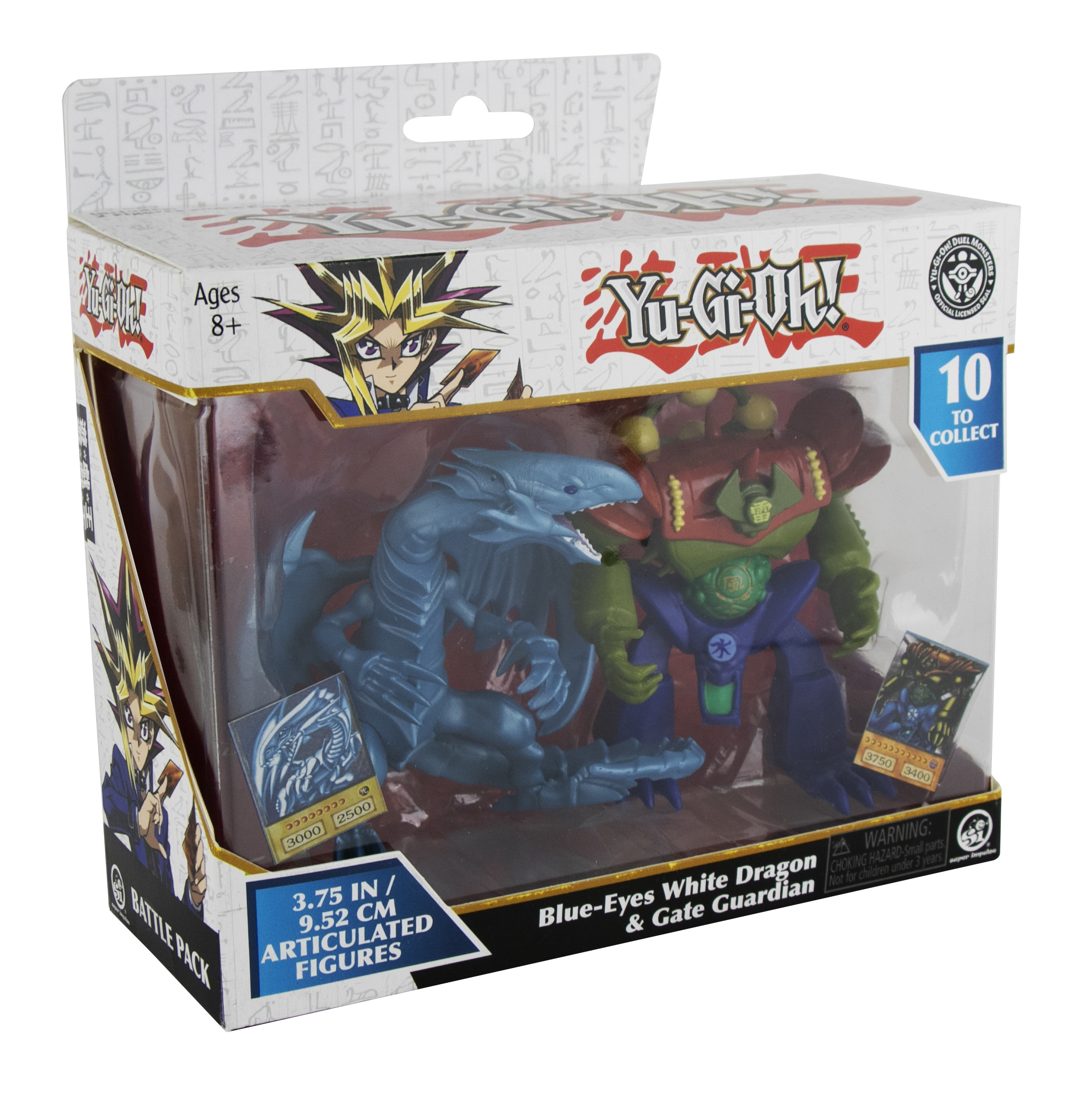 Yu-Gi-Oh! Battle Figur 2er Pack - Blauäugiger weißer Drache & Torwächter