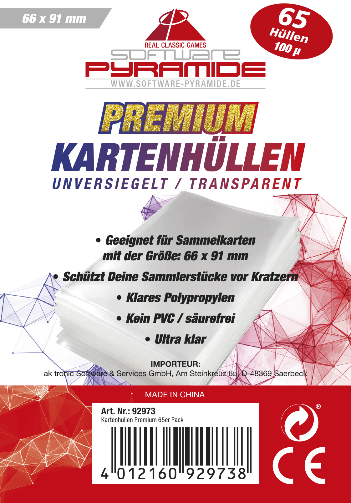 Kartenhüllen - Premium 65er Pack