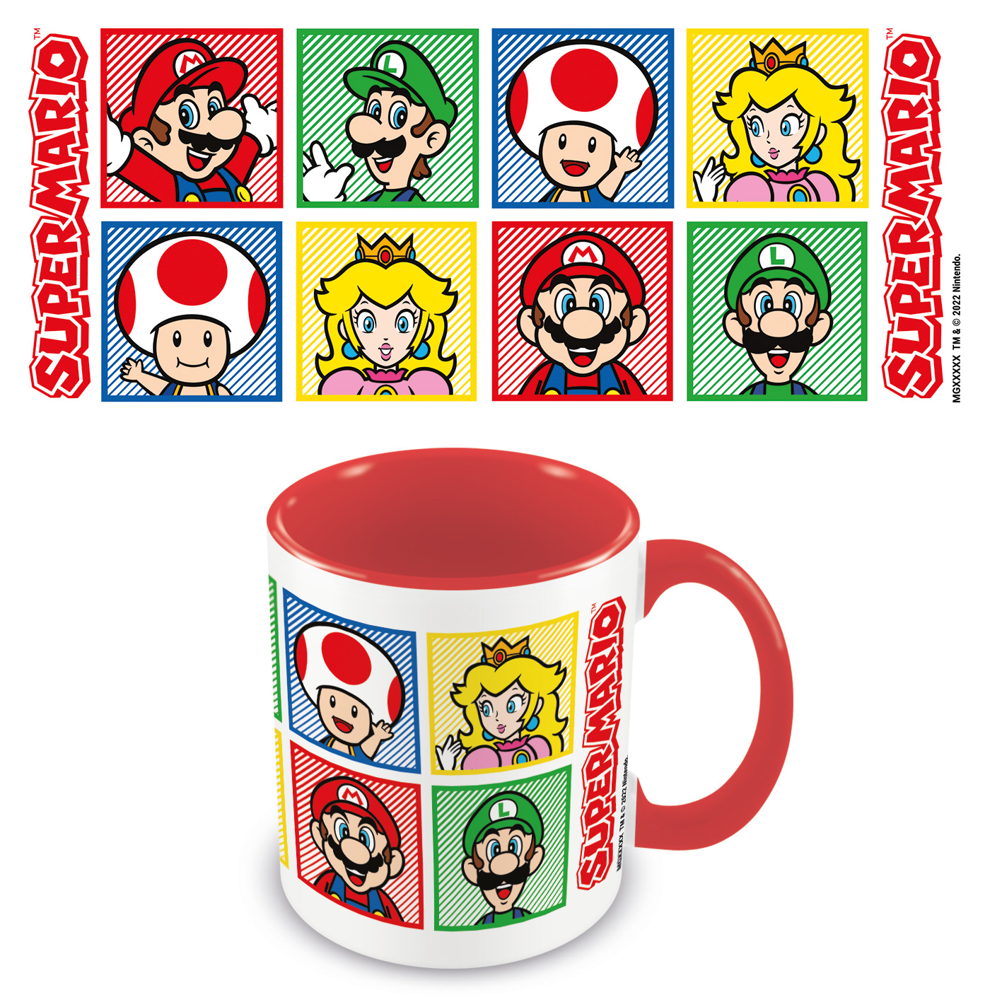 Tasse koloriert - Super Mario Red