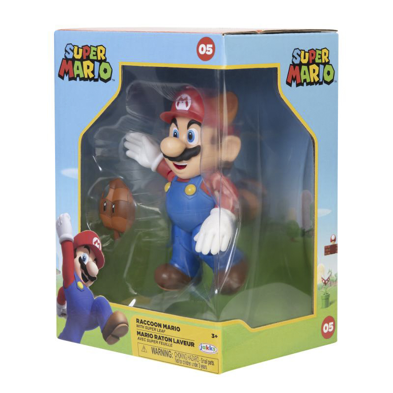 Super Mario - Racoon Mario 10 cm Figur (Sammlerbox)