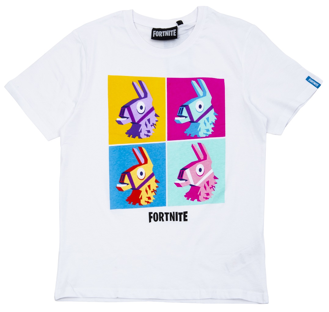 Fortnite T-Shirt Kids Print Lama weiß Größe 164