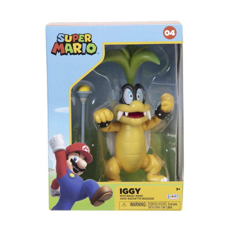 Super Mario - Iggy Koopa 10 cm Figur (Sammlerbox)