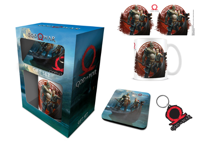 Geschenkset (Tasse, Untersetzer & Schlüsselanhänger) - God of War Geschenkset (Tasse, Untersetzer & Schlüsselanhänger) - God of War
