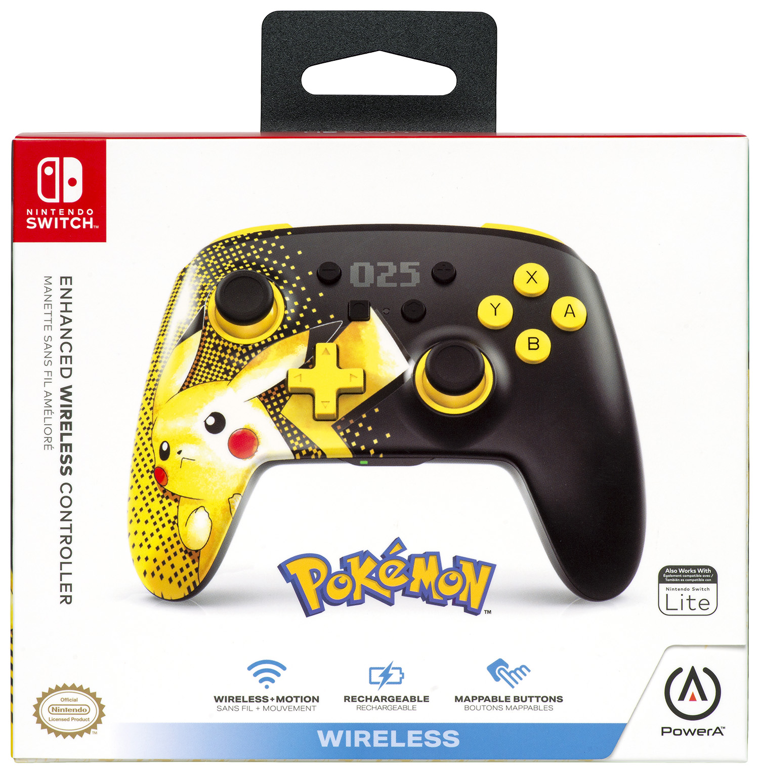 Nintendo Switch Pokémon Pikachu #025 wireless Controller Nintendo Switch Pokémon Pikachu #025 wireless Controller