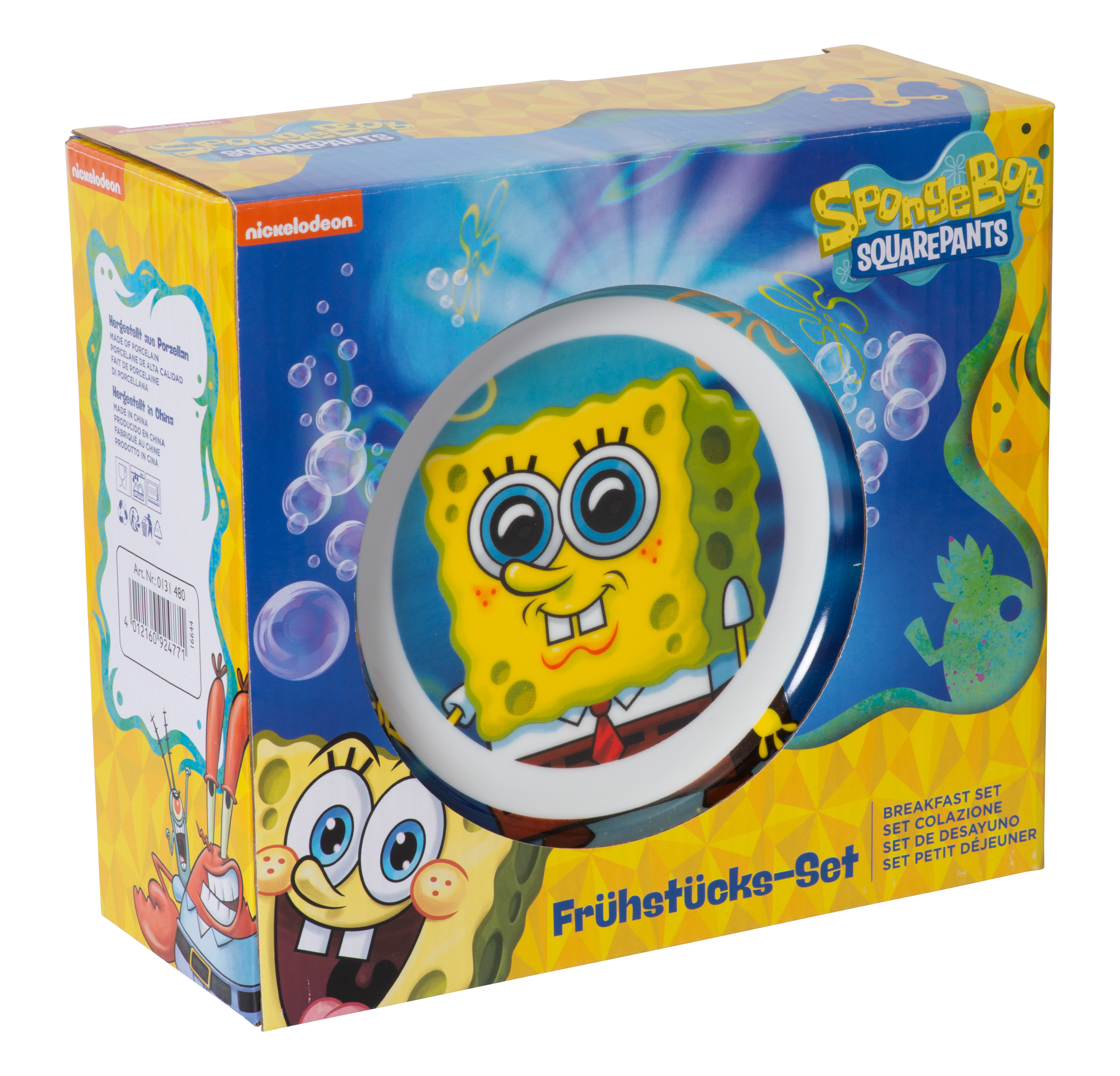 Frühstücksset (Schale, Teller, Tasse) - SpongeBob