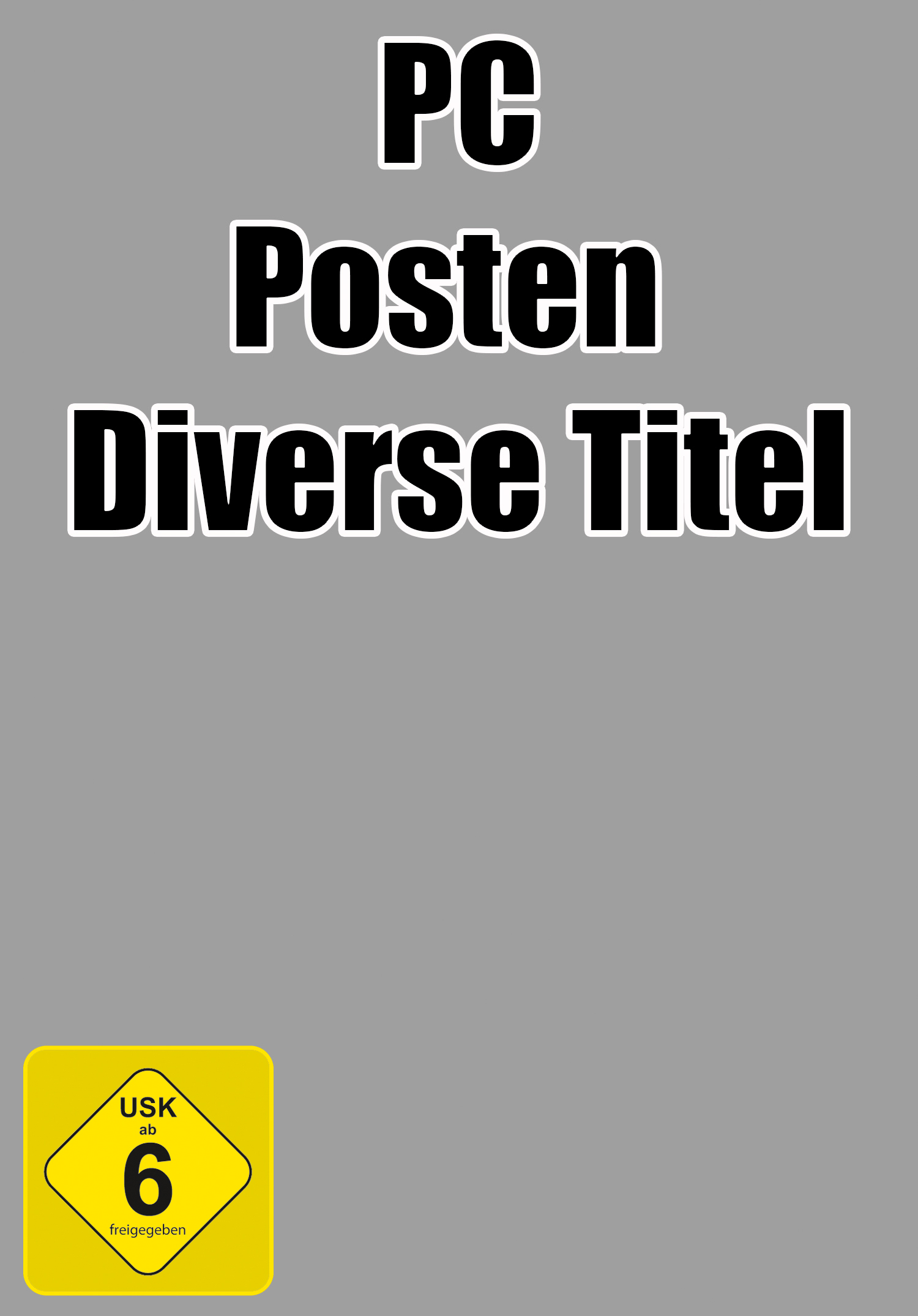 Posten PC DVD - USK 6