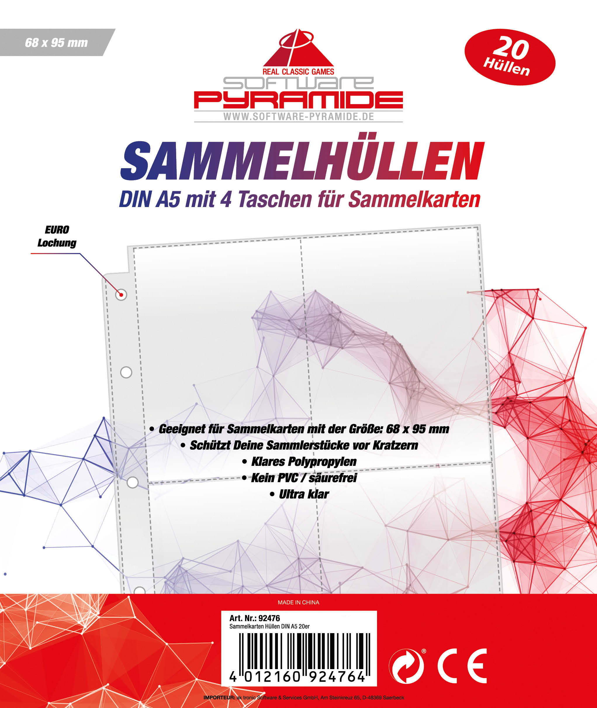 Sammelkarten Hüllen DIN A5 20er Pack Sammelkarten Hüllen DIN A5 20er Pack