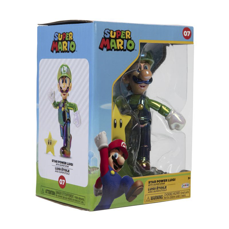 Super Mario - Luigi Stern 10 cm Figur (Sammlerbox)