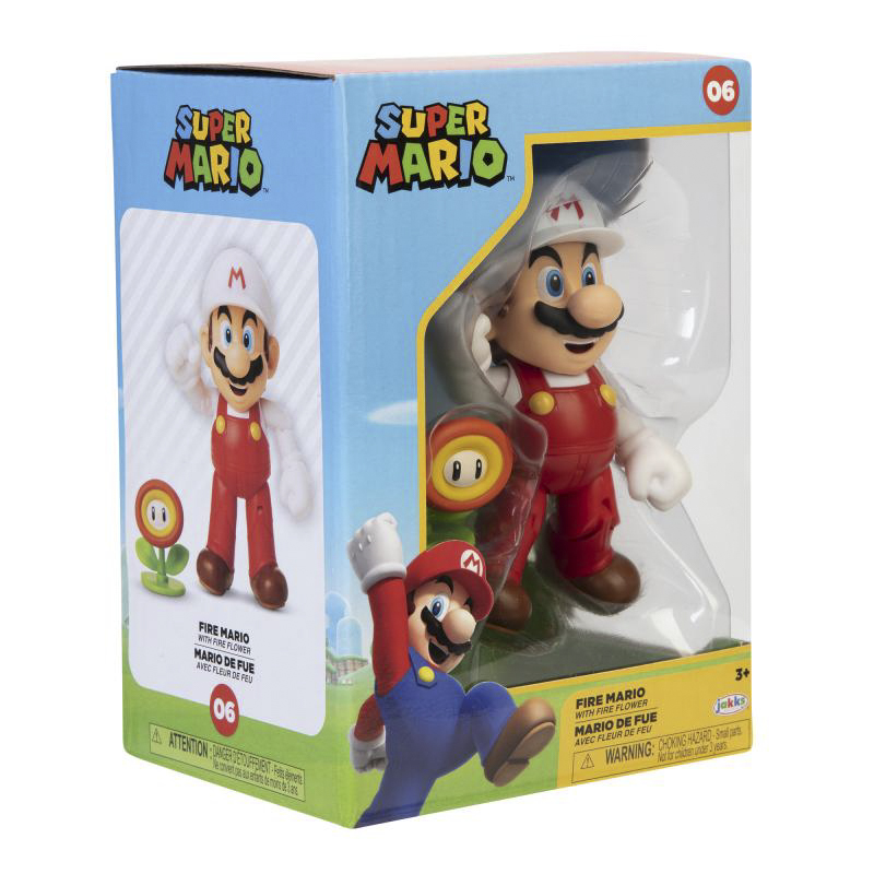 Super Mario - Fire Mario 10 cm Figur (Sammlerbox)